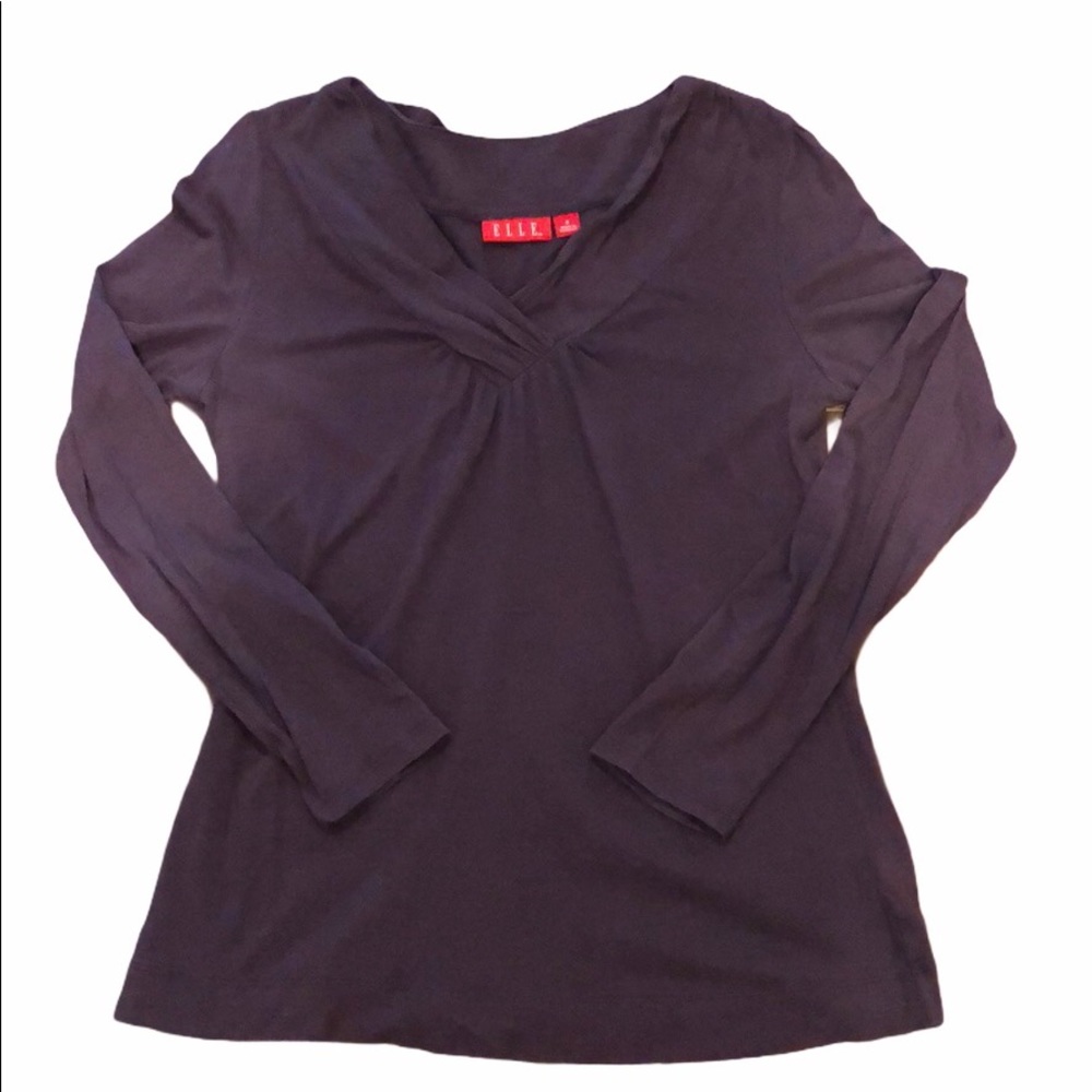 Purple v-neck long sleeved shirt size S